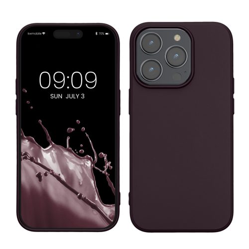 Kwmobile tok Apple iPhone 14 Pro készülékhez, sötétlila, szilikon, KWM000022RW005C