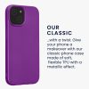 Kwmobile tok Apple iPhone 15-höz, lila, szilikon, KWM000022RX004C
