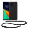 Kwmobile tok nyakpánttal Motorola ThinkPhone-hoz, átlátszó/fekete, szilikon, KWM000022RZ001C