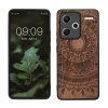 Kwmobile tok Xiaomi Redmi Note 13 Pro Plus 5G-hez, barna, fa/szilikon, KWM000020KL003C