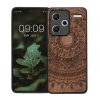 Kwmobile tok Xiaomi Redmi Note 13 Pro Plus 5G-hez, barna, fa/szilikon, KWM000020KL003C