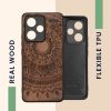 Kwmobile tok Xiaomi Redmi Note 13 Pro Plus 5G-hez, barna, fa/szilikon, KWM000020KL003C