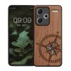 Kwmobile tok Xiaomi Redmi Note 13 Pro Plus 5G-hez, barna, fa/szilikon, KWM000020KL004C