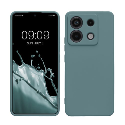 Kwmobile tok Xiaomi Redmi Note 13 Pro 5G-hez, világoszöld, szilikon, KWM000020LD012C