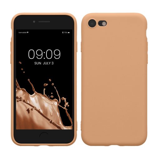 Kwmobile tok Apple iPhone SE (2022)/iPhone SE (2020)/iPhone 8 készülékhez, krémszínű, szilikon, KWM0000083F052C