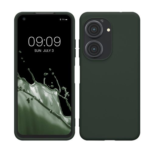 Kwmobile Asus Zenfone 10/Zenfone 9 telefontok, sötétzöld, szilikon, KWM0000171G008C