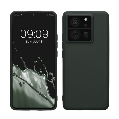 Kwmobile tok Xiaomi 13T/13T Pro készülékhez, sötétzöld, szilikon, KWM000020IV007C