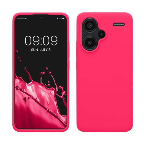 Kwmobile tok Xiaomi Redmi Note 13 Pro Plus 5G-hez, rózsaszín, szilikon, KWM000020KH006C