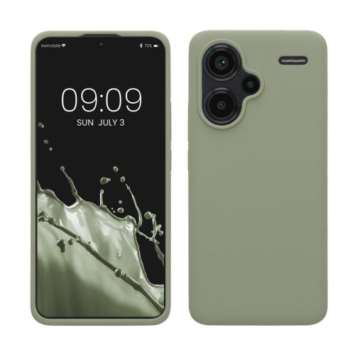 Kwmobile tok Xiaomi Redmi Note 13 Pro Plus 5G-hez, világoszöld, szilikon, KWM000020KH009C