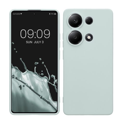 Kwmobile tok Xiaomi Redmi Note 13 Pro készülékhez, világoszöld, szilikon, KWM000020LY004C