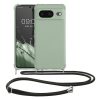 Kwmobile Google Pixel 8 telefontok nyakpánttal, világoszöld, szilikon, KWM0000208T005C