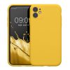 Kwmobile tok Apple iPhone 11-hez, sárga, szilikon, KWM000016XQ012C