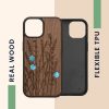 Kwmobile Apple iPhone 15 tok, barna, fa/szilikon, KWM000020EG003C