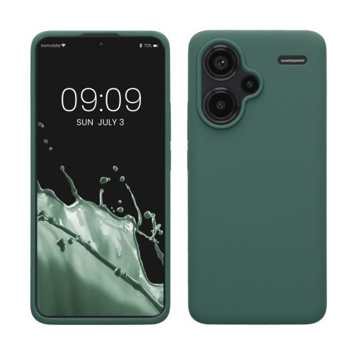 Kwmobile tok Xiaomi Redmi Note 13 Pro Plus 5G-hez, zöld, szilikon, KWM000020KH012C