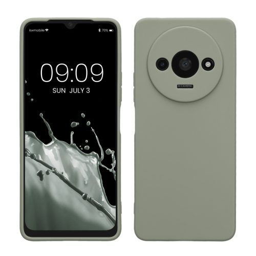 Kwmobile tok Xiaomi Redmi A3 készülékhez, világoszöld, szilikon, KWM000020ON002C