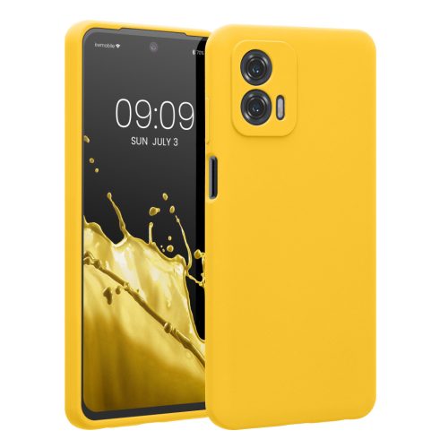 Kwmobile tok Motorola Moto G73 készülékhez, sárga, szilikon, KWM000018HA005C