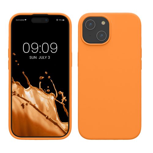 Kwmobile Apple iPhone 15 tok, narancssárga, szilikon, KWM000020CA007C