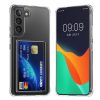 Kwmobile kártyatartós tok Samsung Galaxy S22 Plus készülékhez, átlátszó, polikarbonát, KWM000021RT001C