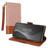 Kwmobile tok Samsung Galaxy A54 5G-hez, világos rózsaszín/barna, textil/szilikon, KWM000021RZ001C