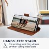Kwmobile tok Samsung Galaxy S10 készülékhez, világos rózsaszín/barna, textil/szilikon, KWM000021SD001C