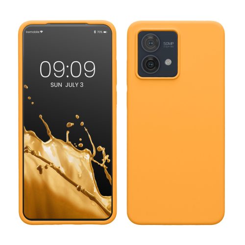 Kwmobile tok Motorola Moto G84-hez, narancssárga, szilikon, KWM000022NO008C