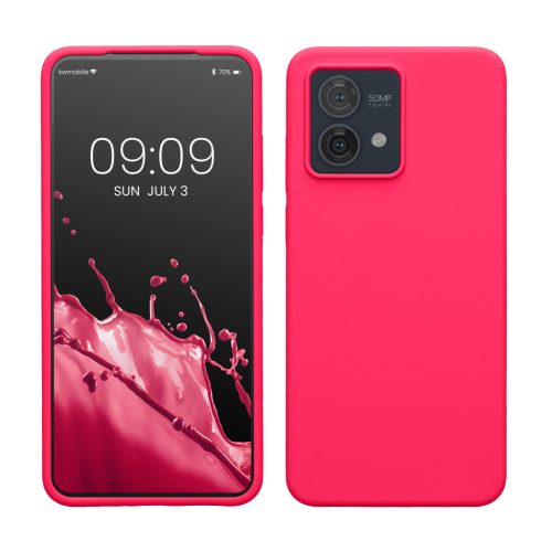 Kwmobile tok Motorola Moto G84-hez, rózsaszín, szilikon, KWM000022NO010C