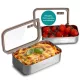 Set 2 Cutii de pranz din otel inoxidabil Navaris, 700 ml, 1000 ml, NAV000039UC001C