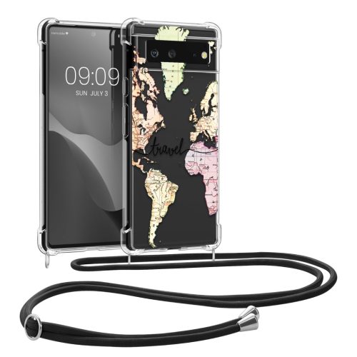 Kwmobile Google Pixel 6 telefontok nyakpánttal, többszínű, szilikon, KWM000013MY008C