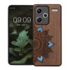 Kwmobile tok Xiaomi Redmi Note 13 Pro Plus 5G-hez, barna, fa/szilikon, KWM000020KL005C