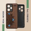 Kwmobile tok Xiaomi Redmi Note 13 Pro Plus 5G-hez, barna, fa/szilikon, KWM000020KL005C