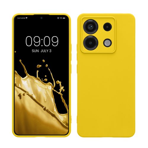 Kwmobile tok Xiaomi Redmi Note 13 Pro 5G-hez, sárga, szilikon, KWM000020LD017C