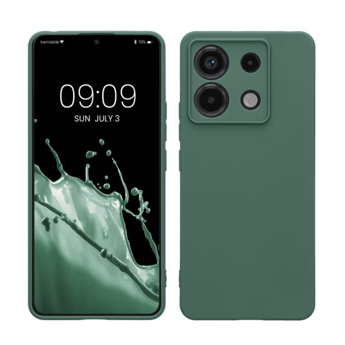Kwmobile tok Xiaomi Redmi Note 13 Pro 5G-hez, zöld, szilikon, KWM000020LD018C