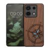 Kwmobile tok Xiaomi Redmi Note 13 Pro 5G-hez, barna, fa/szilikon, KWM000020MN003C