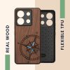 Kwmobile tok Xiaomi Redmi Note 13 Pro 5G-hez, barna, fa/szilikon, KWM000020MN003C