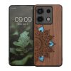 Kwmobile tok Xiaomi Redmi Note 13 Pro 5G-hez, barna, fa/szilikon, KWM000020MN004C
