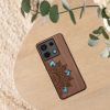 Kwmobile tok Xiaomi Redmi Note 13 Pro 5G-hez, barna, fa/szilikon, KWM000020MN004C