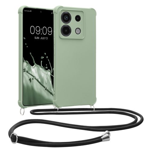Kwmobile tok nyakpánttal Xiaomi Redmi Note 13 Pro 5G-hez, világoszöld, szilikon, KWM000020NG004C