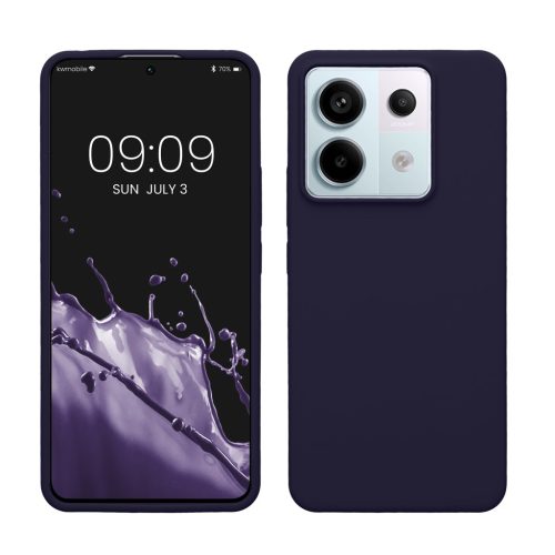 Kwmobile tok Xiaomi Redmi Note 13 Pro 5G-hez, sötétkék, szilikon, KWM000020LF012C