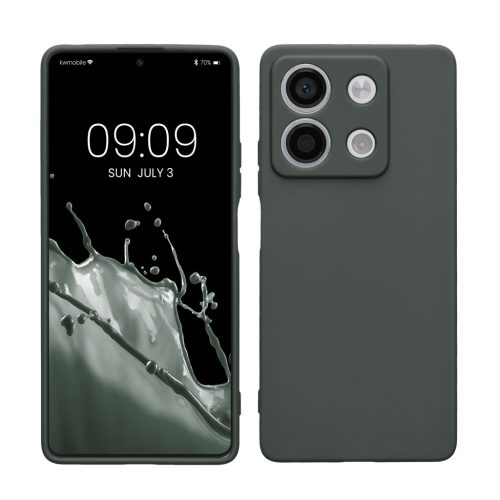 Kwmobile tok Xiaomi Redmi Note 13-hoz, sötétzöld, szilikon, KWM000020LK007C