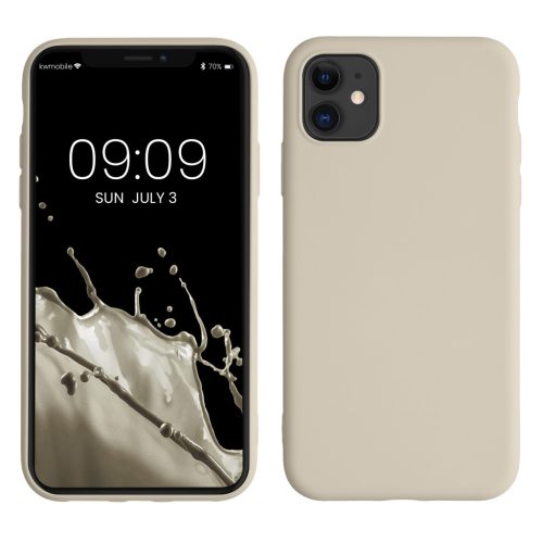 Kwmobile Apple iPhone 11 tok, krémszínű, szilikon, KWM000010SX074C