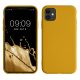 Kwmobile tok Apple iPhone 11-hez, sárga, szilikon, KWM000010SX076C