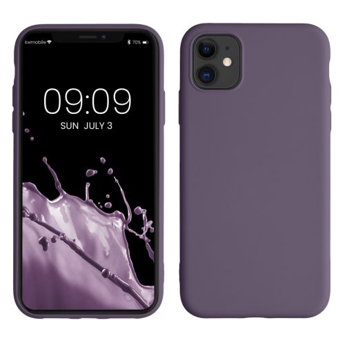 Kwmobile tok Apple iPhone 11-hez, lila, szilikon, KWM000010SX077C