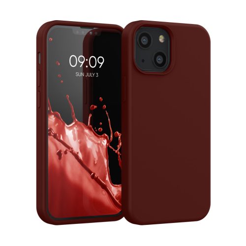 Kwmobile tok Apple iPhone 13 Mini készülékhez, sötétpiros, szilikon, KWM000013OU058C