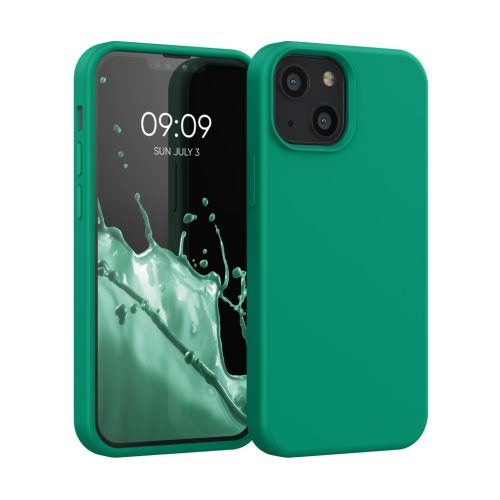 Kwmobile tok Apple iPhone 13 Mini készülékhez, zöld, szilikon, KWM000013OU060C