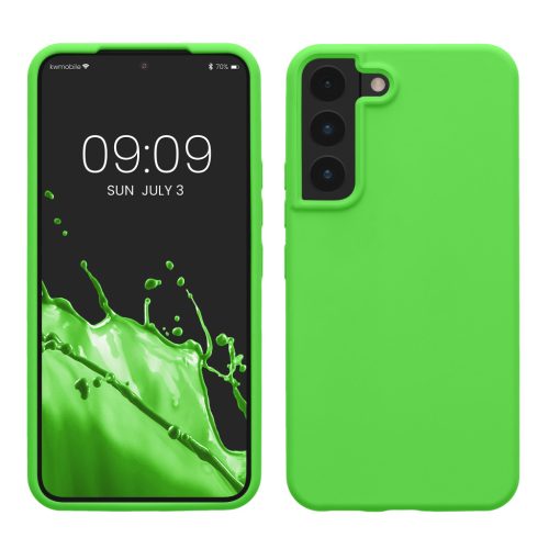 Kwmobile tok Samsung Galaxy S22-höz, zöld, szilikon, KWM000014GR073C