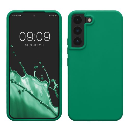 Kwmobile tok Samsung Galaxy S22-höz, zöld, szilikon, KWM000014GR077C