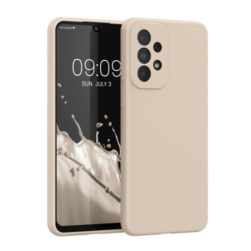 Kwmobile tok Samsung Galaxy A33 5G-hez, krémszínű, szilikon, KWM000015GQ059C