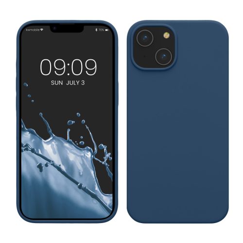 Kwmobile tok Apple iPhone 14-hez, sötétkék, szilikon, KWM000016NI041C