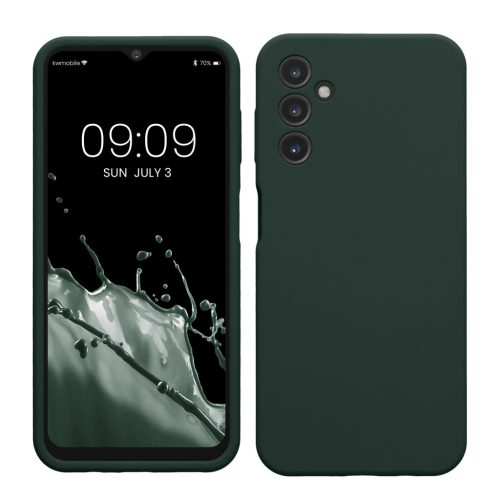 Kwmobile tok Samsung Galaxy A14 5G-hez, sötétzöld, szilikon, KWM000018GD042C