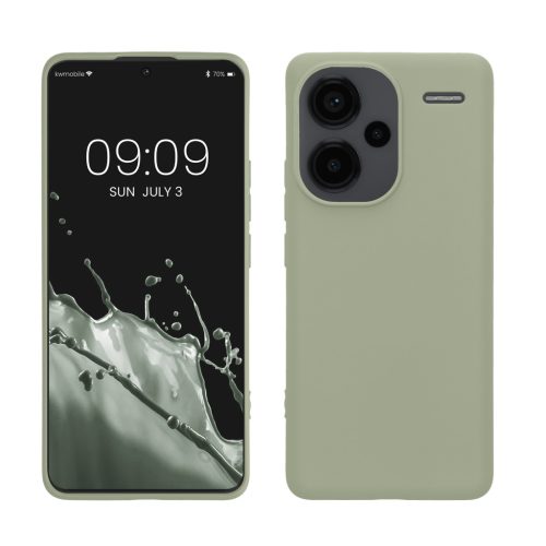 Kwmobile tok Xiaomi Redmi Note 13 Pro Plus 5G-hez, világoszöld, szilikon, KWM000020KI005C